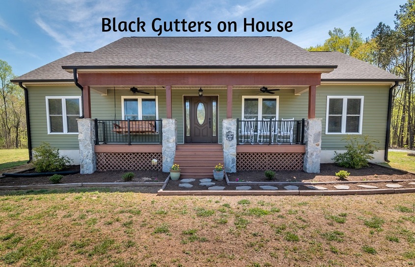 Black Gutters on House